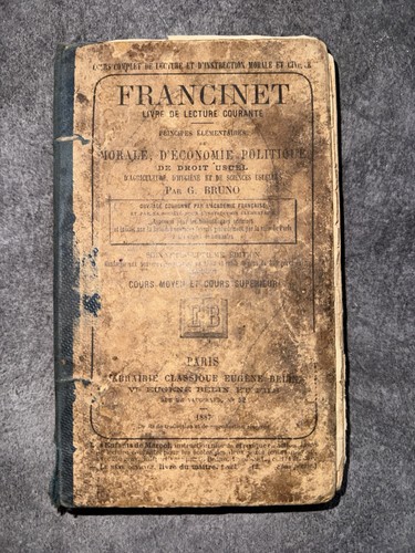 Livre scolaire ancien - livre,