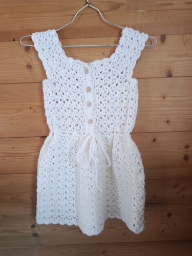 Robe femme mini crochet coton