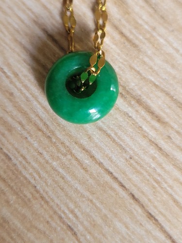 Collier jade vert - collier,