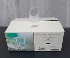 6 glasses "lonchamp" crystal d'arques france - box - liqueur glass Cont: 5 cl
