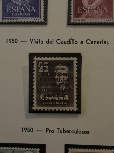 Timbre rare visite caudillo - timbre,