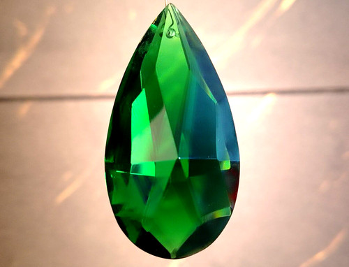 Pampille amande vert - vert, Émeraude
