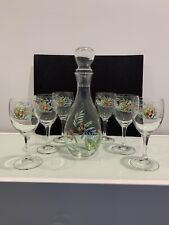 Luminarc France wine glass set 7 pieces model elegance 80s in box