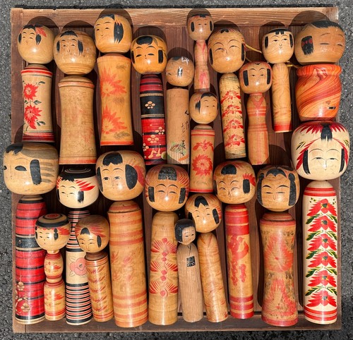 Lot kokeshi traditionnelles - lot,