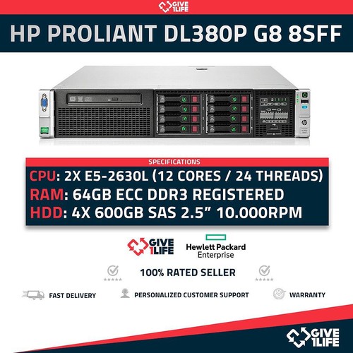 Rack serveur dl380p 8sff - hp,