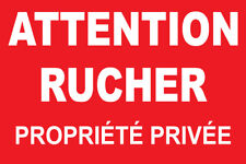 Panneau attention rucher