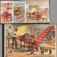 Antique 1888 Ross Ensilage Farm Equipment Springfield Ohio Victorian Trade Card