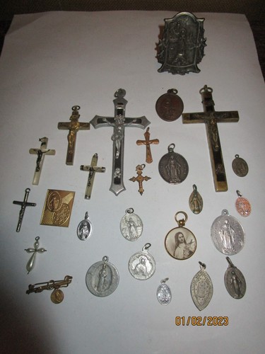 Lot objets religieux croix - lot,