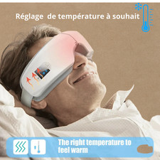 masque intelligent de massage oculaire défatiguant relaxant,9 points de pression