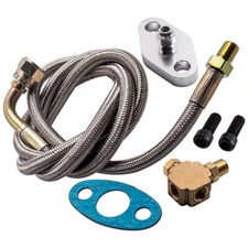 1/8 Npt 41" Inch T3 T4 T3/t4 T70 T61 T04e T60 Turbo Braided Oil Inlet Feed Line