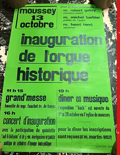 Affiche orgue inauguration - orgue,