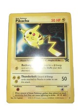 POKEMON WOTC PIKACHU BLACK STAR PROMO CARD 4 - SEE PICS FOR CONDITION