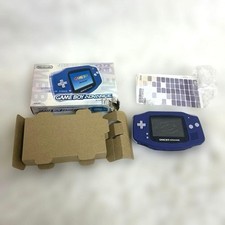 Nintendo Game Boy Advance Violet Console with Box and Manual Tested Condition