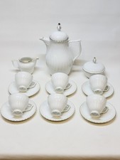 Vintage Swirl Royal Tettau Bavaria Germany Twisted Porcelain Coffee Set 