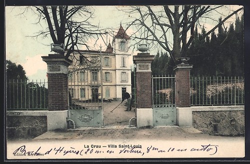 Cpa crau villa - crau,, saint-louis