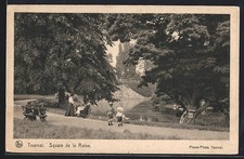 Old postcard Tournai, Square de la Reine 