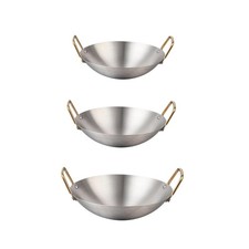 Wok en acier inoxydable pour