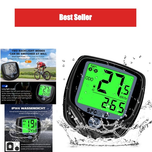 Spgood compteur vélo sans fil - compteur,
