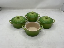 Le Creuset Set of 4 Mini Cocottes with Cookbook, Palm