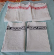 Lot de 5 torchons anciens