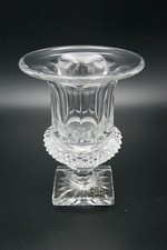 SAINT LOUIS VERSAILLES MEDICIS VASE CLEAR CUT CRYSTAL SIGNED FRANCE H. 8"1/4 VTG