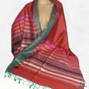 Etole soie naturelle - , rouge