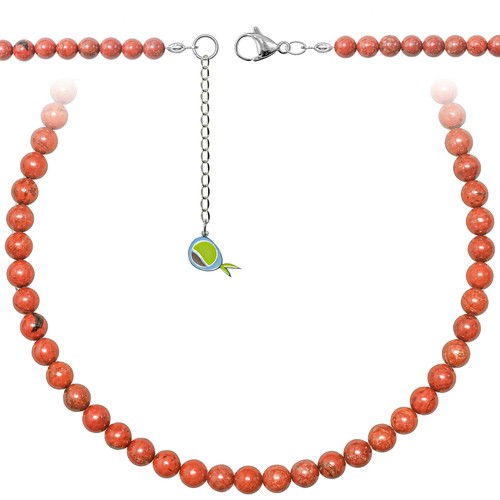 Collier jaspe rouge - collier,
