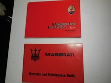Maserati BiTurbo Spyder owner & warranty manuals, genuine circa Jan 1986, virgin