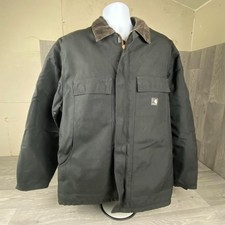 Carhartt Black Workwear Canvas Cotton Blend Jacket Zip Men's Size X XL