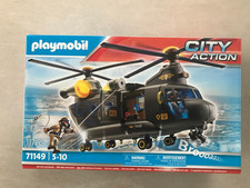 PLAYMOBIL 71149 Hélicoptère de transport des forces spéciales, Les policiers