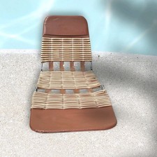 Vintage SUN Folding Webbed Chaise Lounge Chair 70s 80s Patio Pool Beach Recliner