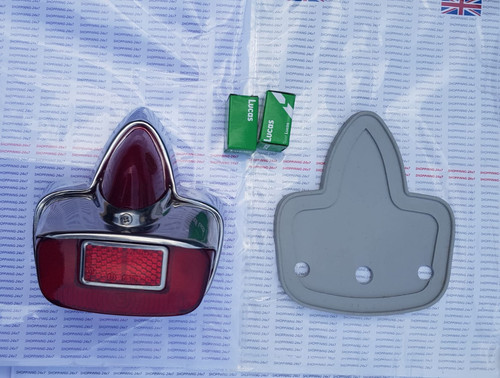 Rear complete metal tail light - rear,