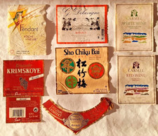 Lot de 6 ETIQUETTES anciennes