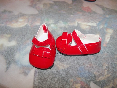 Chaussure rouge vernie poupée - rouge,