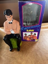 Vintage Chippendales 1990 Santa Monica California Coin Bank  16” w/ Box