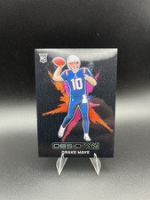 DRAKE MAYE 2024 PANINI OBSIDIAN #4 ROOKIE BLACK COLOR BLAST RC PATRIOTS SP