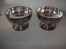 Paire de coupes à glace et sorbet en métal argenté