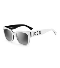 Lunettes de soleil blanc noir