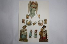 Embossed Chrome Images Angel Birds Shepherdess Cut Out 1890 (50268)