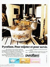 PUBLICITE ADVERTISING 116 1973 les plats simmerer Pyroflam