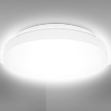 Plafonnier LED salle de bains rond plat IP44 éclairage plafond cuisine couloir 