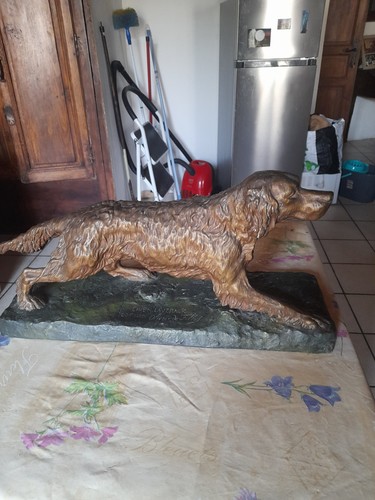Belle sculpture regule - regule, chien