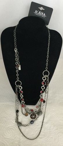 Collier multi rang metal - collier,