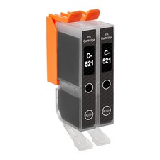 2 Cartouches d'encre Noire (CLI) pour Canon PIXMA iP4700, MP560, MP640, MX860