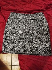 Jupe chic mouchetée noir et blanche taille 46 neuve