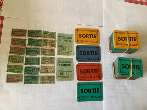 Lot anciens tickets cinéma - lot,