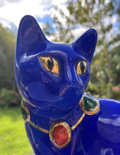 Chat bleu émaux longwy - bleu,