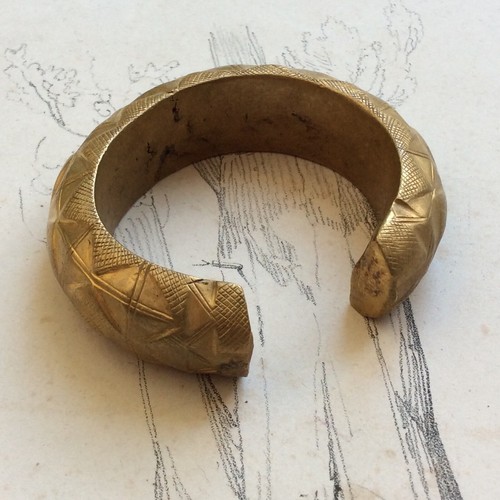 Bracelet jonc bronze doré - jonc,
