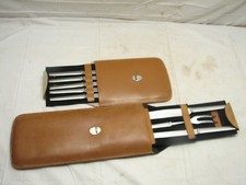 Lot Arthur Salm Austria Stainless Steel Steak & Carving Knives w/Cases Modern AS