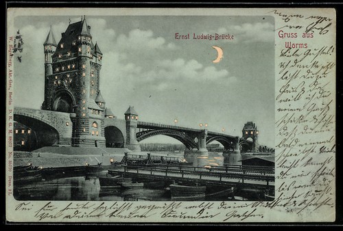 Worms vue sur - pont, ernst
